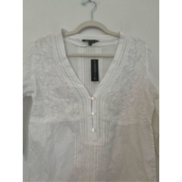 Chaudry 3/4 Sleeve Lace, Embroidered Mini Dress NEW - Picture 2 of 7